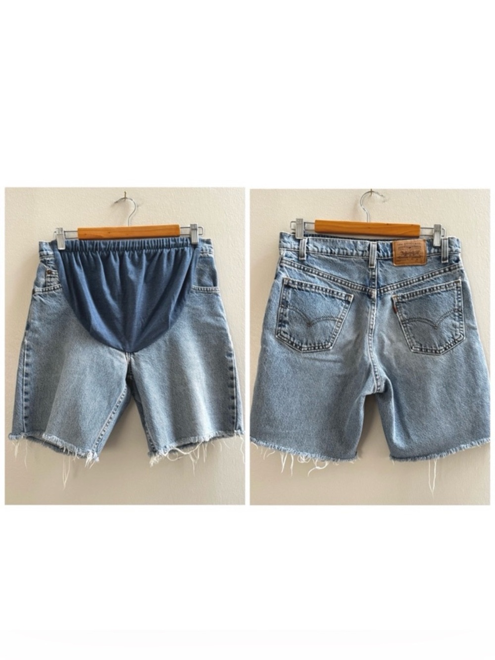 ‘97 Levi’s 562 Orange Tab USA Mimi Maternity Jean Shorts Medium Vintage Boho